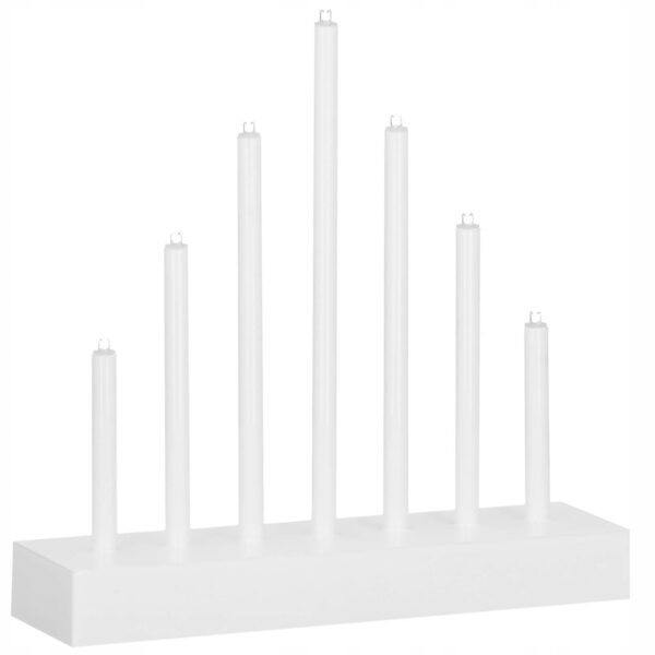 Dekoratív karácsonyi gyertya, 7 db LED izzó, ezüst színben - Image 7