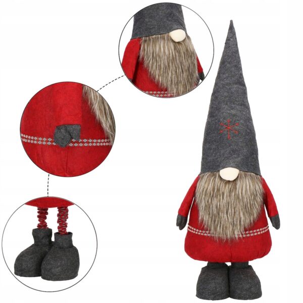 (DL) Figurina Craciun, Spiridus, picioare telescopice, inaltime extensibila 95-160cm - Image 2