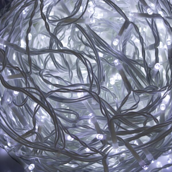 Ghirlanda luminoasa tip perdea 500 LED-uri, 20m, pentru interior/exterior, iluminare alb, cu telecomanda - Image 7