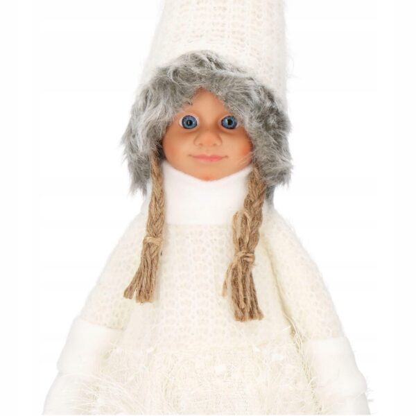 Figurina Craciun, Papusa cu impletituri, inaltime 56cm - Image 2