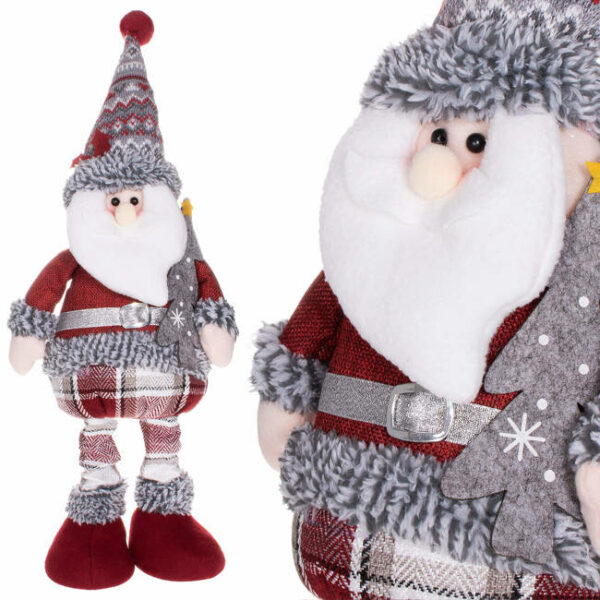 Karácsonyi figura, Mikulás, teleszkópos lábakkal, kihúzható magassággal 57-80cm - Image 2