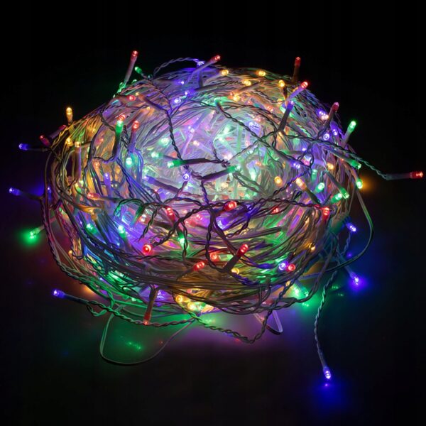 (DL) Ghirlanda luminoasa tip perdea 300 LED-uri, 12m, pentru interior/exterior, iluminare multicolor, cu telecomanda - Image 2