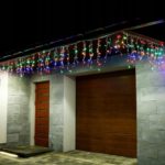 (DL) Ghirlanda luminoasa tip perdea 300 LED-uri, 12m, pentru interior/exterior, iluminare multicolor, cu telecomanda