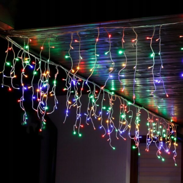 (DL) Ghirlanda luminoasa tip perdea 300 LED-uri, 12m, pentru interior/exterior, iluminare multicolor, cu telecomanda - Image 3