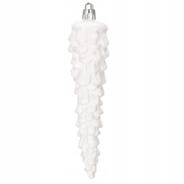 Set globuri si decoratiuni de Craciun, 72 piese, diverse dimensiuni, alb - Image 10