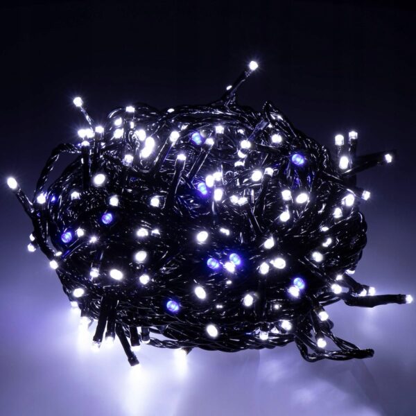 Instalatie lumini pentru bradul de Craciun, 41,5 metri, 500 LED-uri cu flash, alb - Image 8