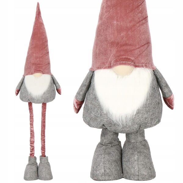 Figurina Craciun, Gnom, picioare telescopice, inaltime extensibila 80-120cm - Image 4