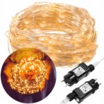 Dekoratív lámpa installáció 300 LED-del, 30 m, belső/külső, sárga világítás