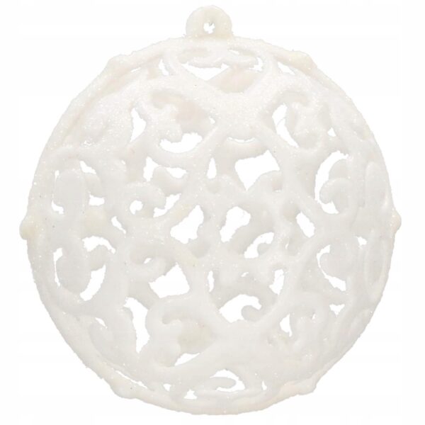 Set globuri si decoratiuni de Craciun, 100 piese, diverse dimensiuni cu stea, alb - Image 10