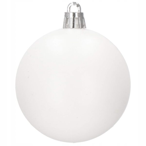 Set globuri si decoratiuni de Craciun, 72 piese, diverse dimensiuni, alb - Image 13