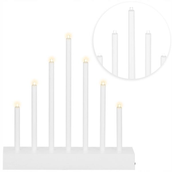 Dekoratív karácsonyi gyertya, 7 db LED izzó, ezüst színben - Image 14