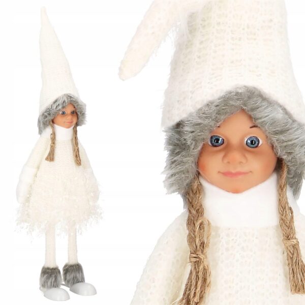Figurina Craciun, Papusa cu impletituri, inaltime 56cm - Image 13