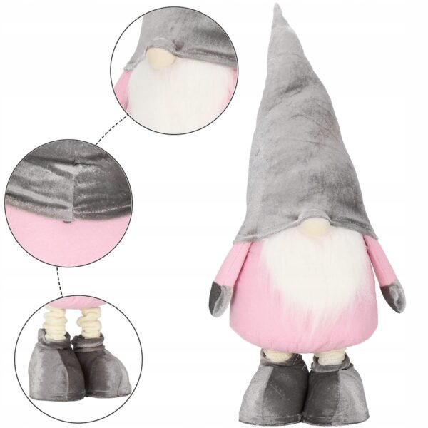 (DL) Figurina Craciun, Gnom, picioare telescopice, inaltime extensibila 60-86cm - Image 13