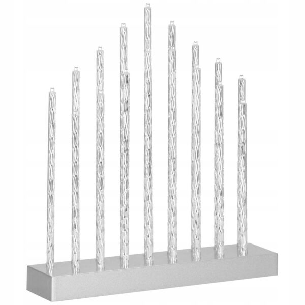 Lumanari decorative de Craciun, 17 becuri tip LED, culoare argintiu - Image 14