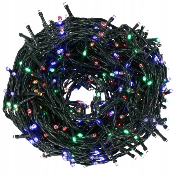Karácsonyfa fényfüzér, 19,5 méter, 300 LED, sokszínű - Image 10