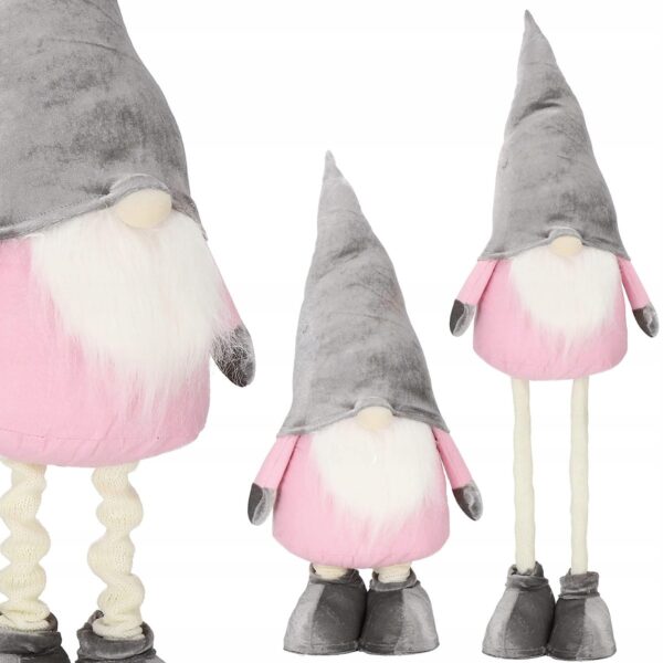 (DL) Figurina Craciun, Gnom, picioare telescopice, inaltime extensibila 60-86cm - Image 15
