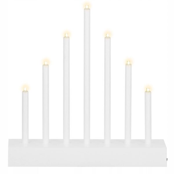 Dekoratív karácsonyi gyertya, 7 db LED izzó, ezüst színben - Image 15