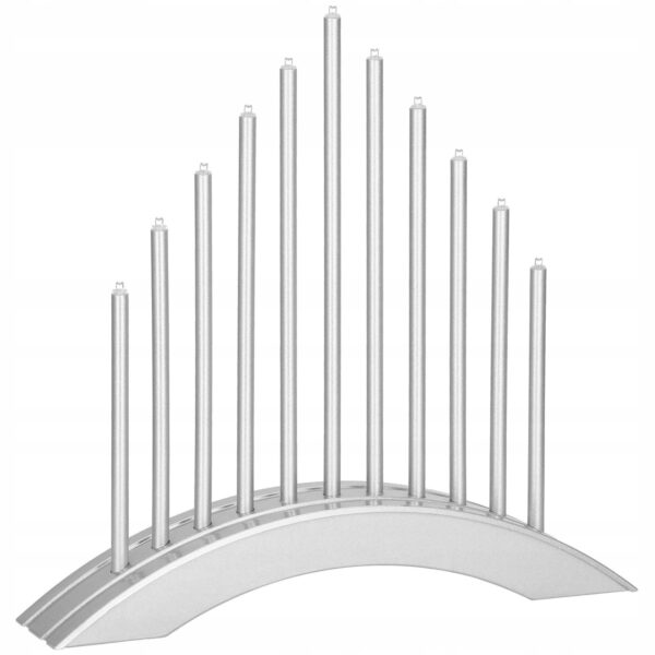 Lumanari decorative de Craciun, 11 becuri tip LED, culoare argintiu - Image 8