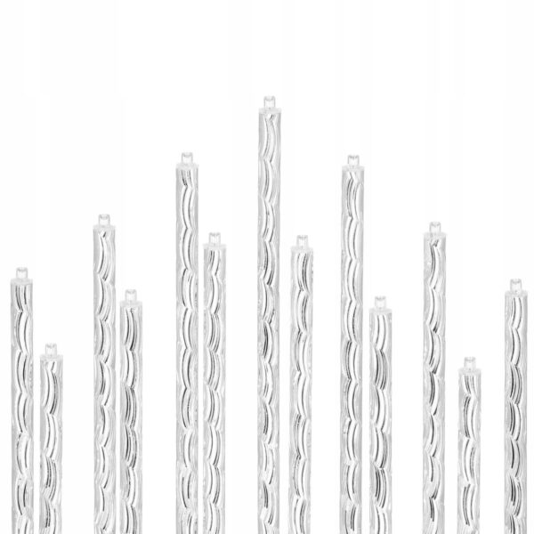 Lumanari decorative de Craciun, 17 becuri tip LED, culoare argintiu - Image 7