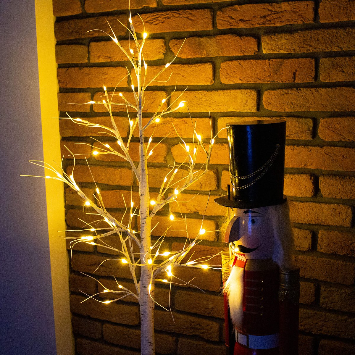 (DL) Pom decorativ luminat pentru Craciun, pentru interior/exterior, inaltime 120cm, 48 leduri cu lumina alb cald - Image 4