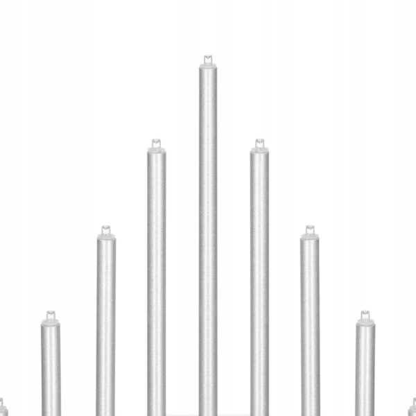Lumanari decorative de Craciun, 9 becuri tip LED, culoare argintiu - Image 6