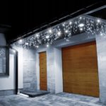 (DL) Ghirlanda luminoasa tip perdea cu flash 500 LED-uri, 20m, pentru interior/exterior, iluminare alba