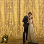 Fényfüggöny 400 LED, 3m, beltéri/kültéri használatra, sárga világítással