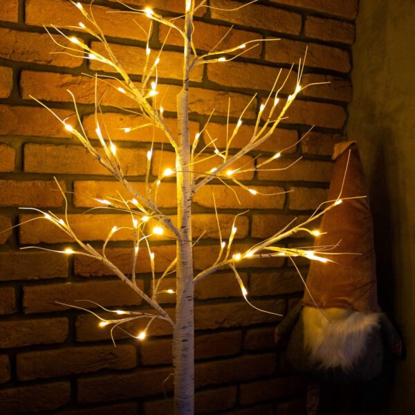 (DL) Pom decorativ luminat pentru Craciun, pentru interior/exterior, inaltime 210cm, 144 leduri cu lumina alb cald - Image 6