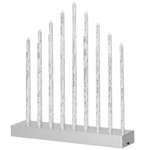 Lumanari decorative de Craciun, 17 becuri tip LED, culoare argintiu - Image 10