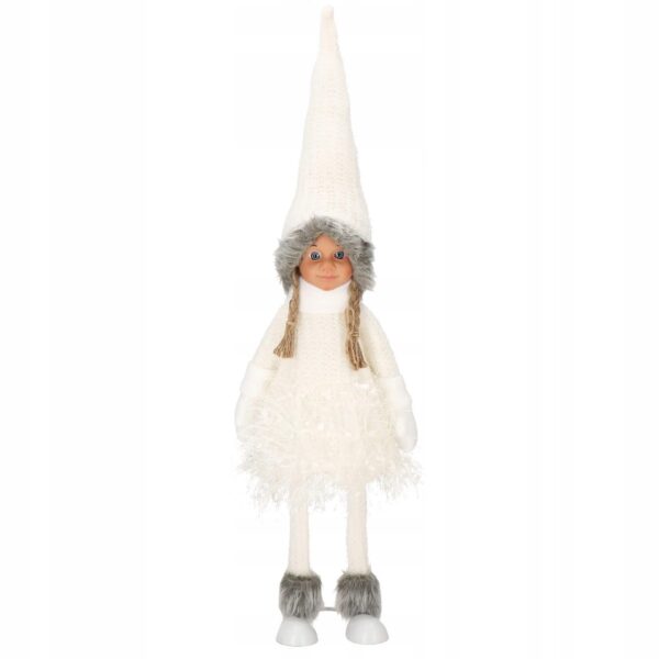 Figurina Craciun, Papusa cu impletituri, inaltime 56cm - Image 5