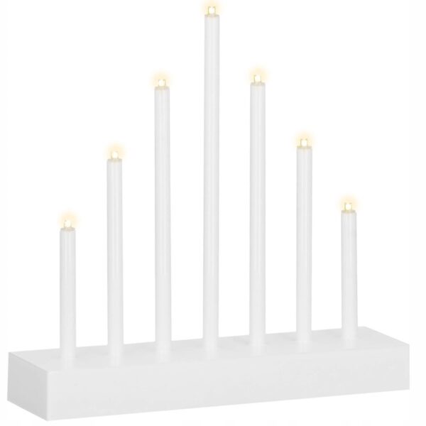 Dekoratív karácsonyi gyertya, 7 db LED izzó, ezüst színben - Image 12
