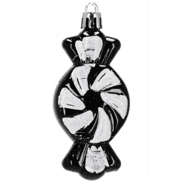 Set globuri si decoratiuni de Craciun, 77 piese, diverse dimensiuni, negru - Image 6