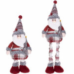 Karácsonyi figura, Mikulás, teleszkópos lábakkal, kihúzható magassággal 57-80cm