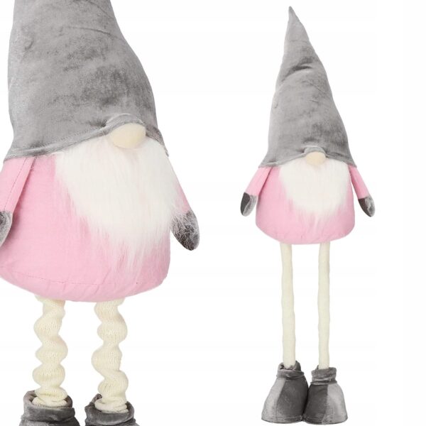 (DL) Figurina Craciun, Gnom, picioare telescopice, inaltime extensibila 60-86cm - Image 8