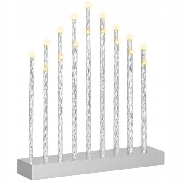 Lumanari decorative de Craciun, 17 becuri tip LED, culoare argintiu - Image 11