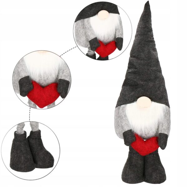 Karácsonyi figura, Manó, teleszkópos lábakkal, kihúzható magassággal 63-93cm - Image 9