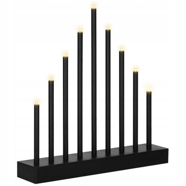 Dekoratív karácsonyi gyertya, 9 db LED izzó, fekete színű - Image 11
