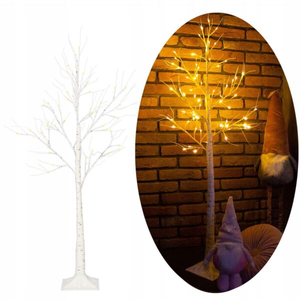 (DL) Pom decorativ luminat pentru Craciun, pentru interior/exterior, inaltime 210cm, 144 leduri cu lumina alb cald - Image 9