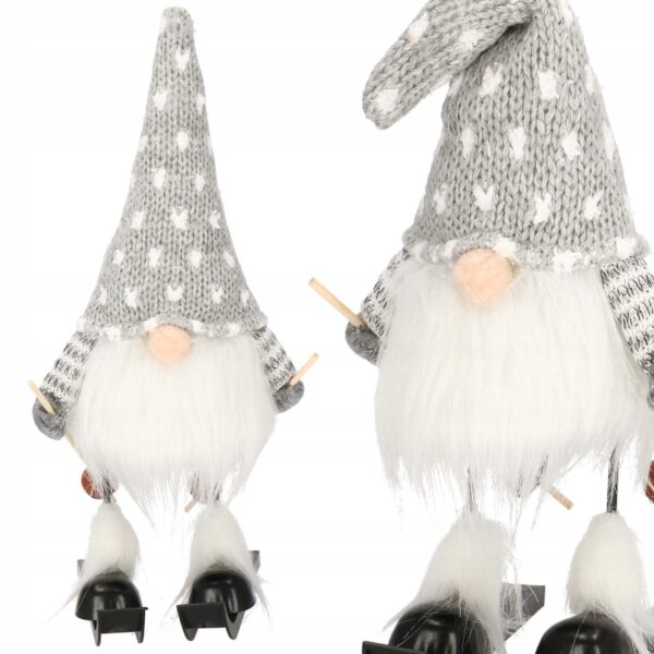 Karácsonyi figura, Manó sílécen, magassága 33cm - Image 12