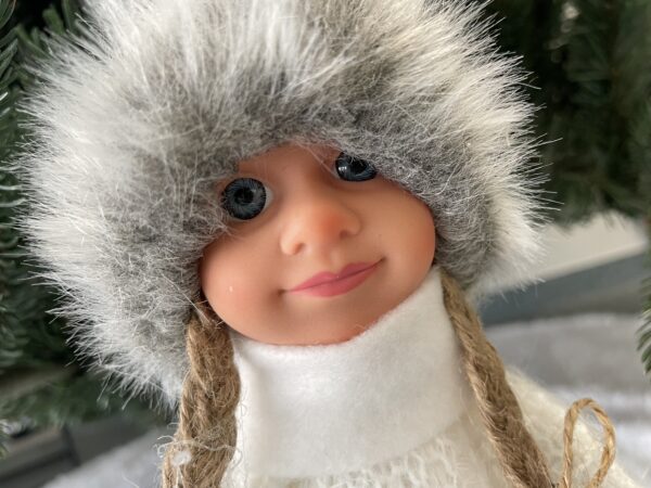 Figurina Craciun, Papusa cu impletituri, inaltime 56cm - Image 14