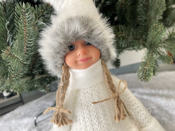 Figurina Craciun, Papusa cu impletituri, inaltime 56cm - Image 15