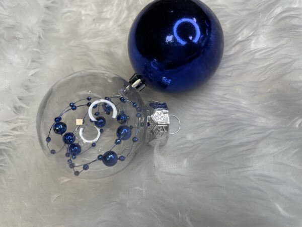 Set globuri de Craciun Inedit, 30 bucati, 6cm, transparente si albastru - Image 32