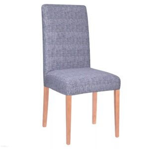 Univerzális székhuzat, egy méret mindenkinek, poliészter és spandex, 45 cm x 60 cm, kockás, sötétszürke