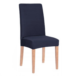 Husa universala pentru scaun, marime universala, poliester si spandex, 45 cm x 60 cm, bleumarin intens
