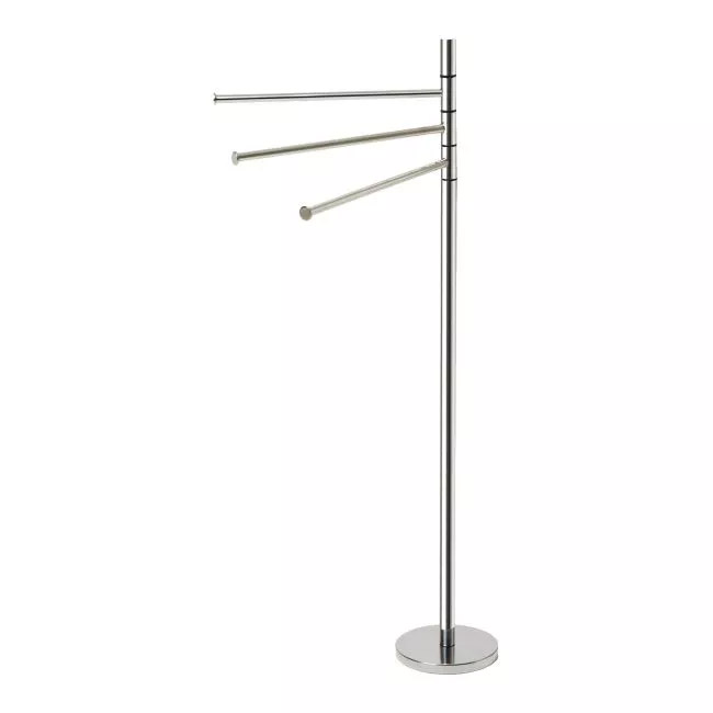 (DL) Stand vertical pentru prosoape Orama, 3 brate mobile, 91cm, argintiu cromat