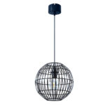 (DL) Pendul Sersimo Dakite, soclu E27, 28W, 28cm, negru