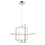 (DL) Pendul Sersimo Kolman, LED, 1700lm, 30W, 156cm, argintiu cromat