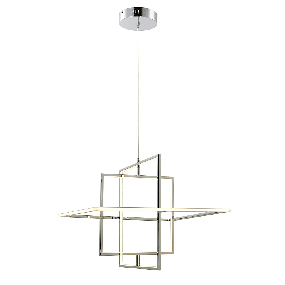 (DL) Pendul Sersimo Kolman, LED, 1700lm, 30W, 156cm, argintiu cromat