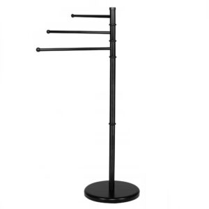 Törölközőtartó 3 karral, magassága 86 cm, fekete