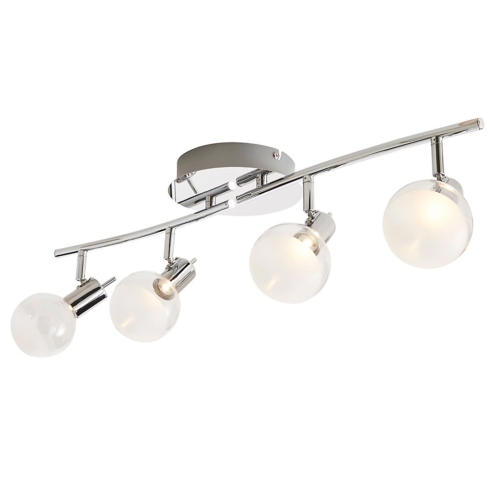 (DL) Plafoniera tip spot Sersimo Panaka, LED, 4x5W, metal si sticla